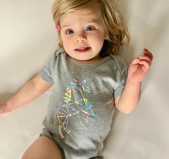 Geometric Unicorn Onesie