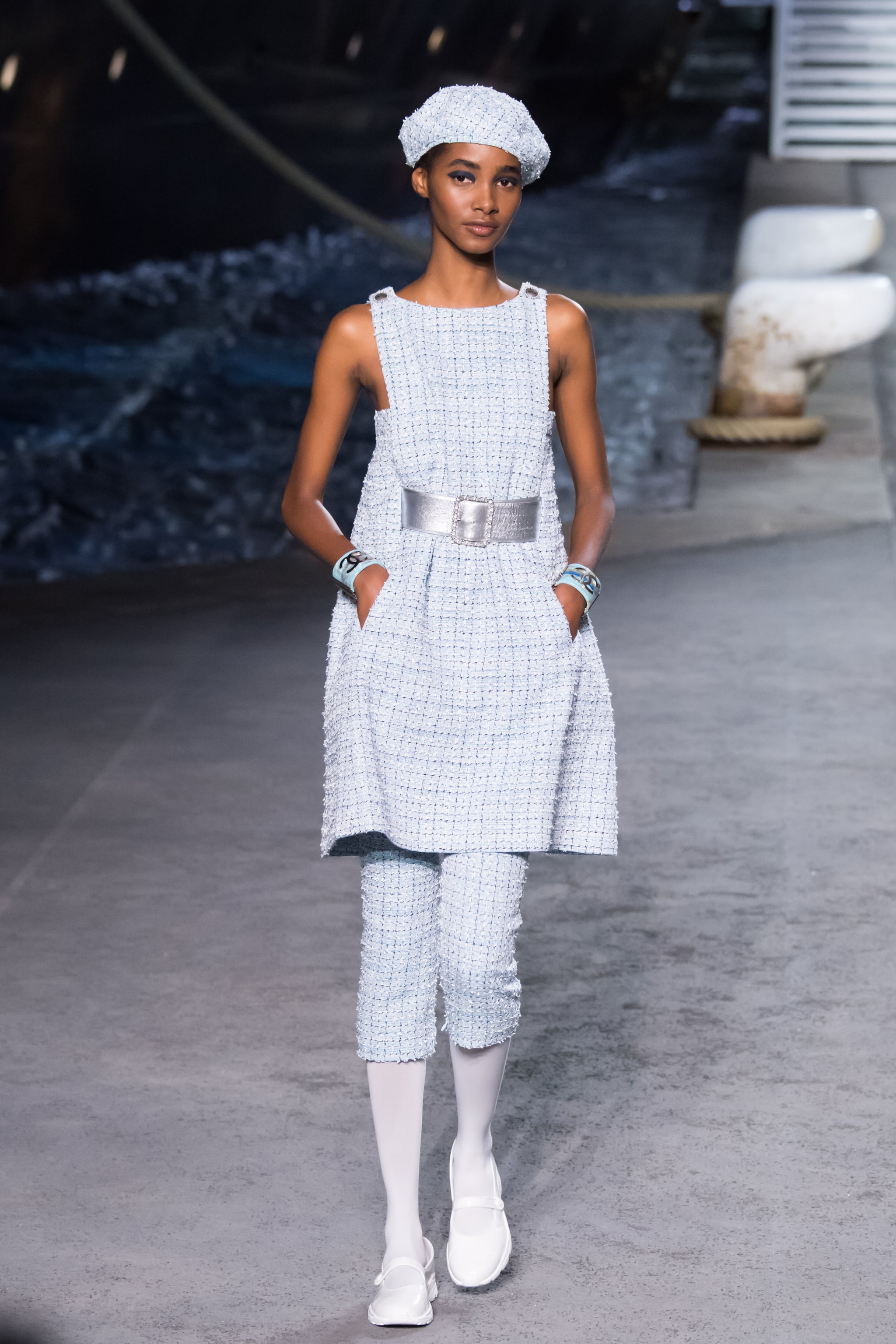 But Also Fun Ones Like This Belted Tweed Dress, Chanel's Resort Collection  Included a New Take on Tweed and a Full Blown Cruise Liner