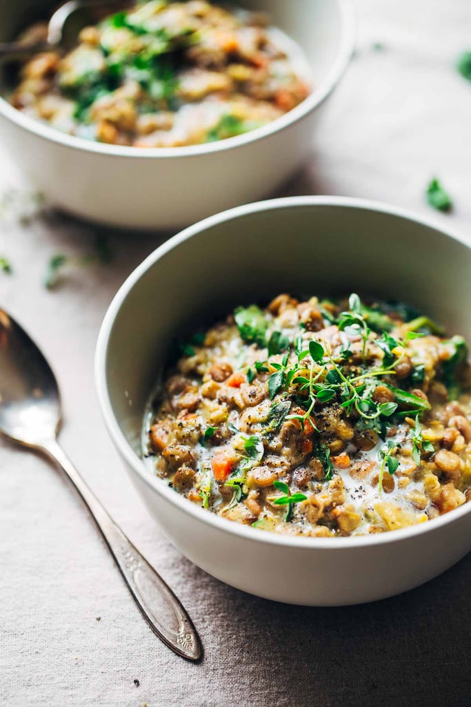 Creamy Lentils With Spinach