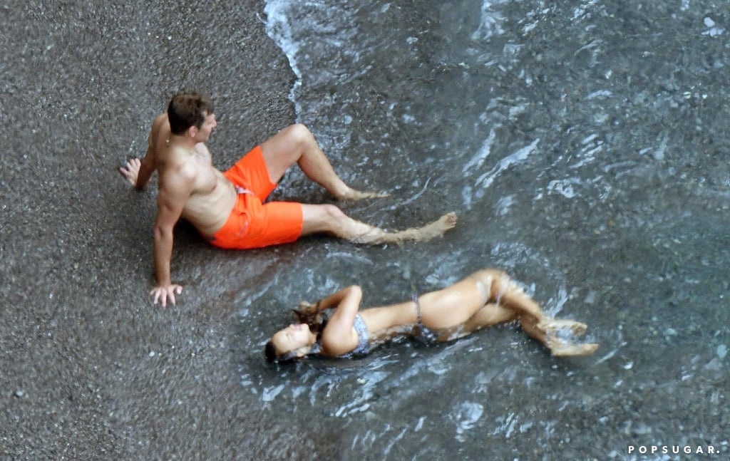 Bradley Cooper and Irina Shayk on the Beach in Italy 2018