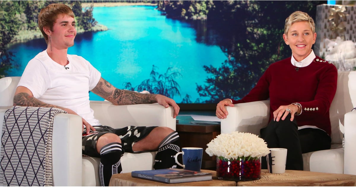 Justin Bieber on The Ellen DeGeneres Show December 2016 POPSUGAR