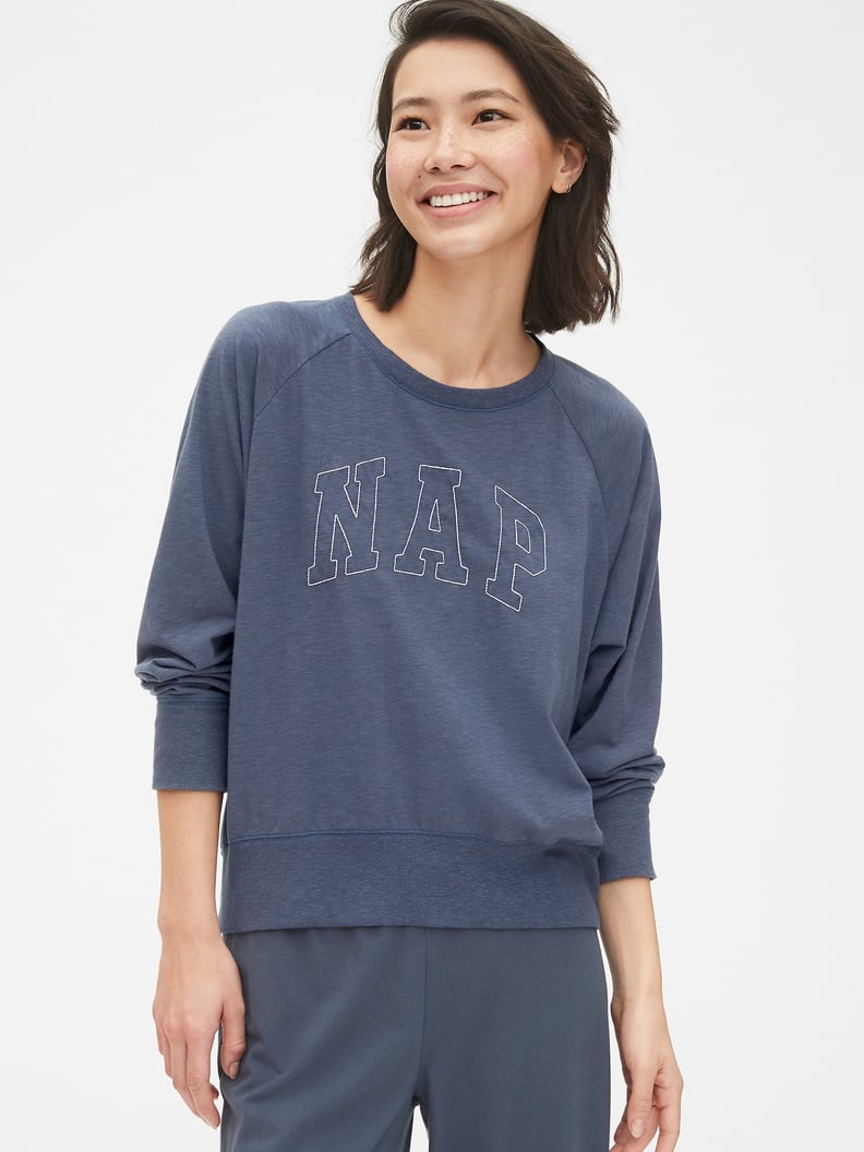 Gap Graphic Pullover Raglan Sweatshirt