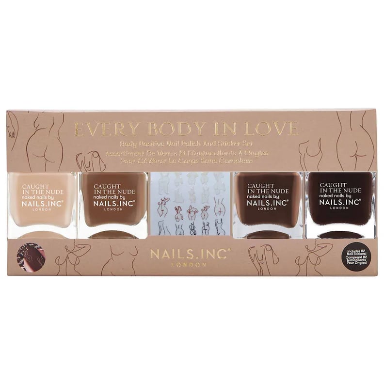 Nude Nail Polishes: Nails Inc. Everybody in Love Nail Polish Set With Stickers