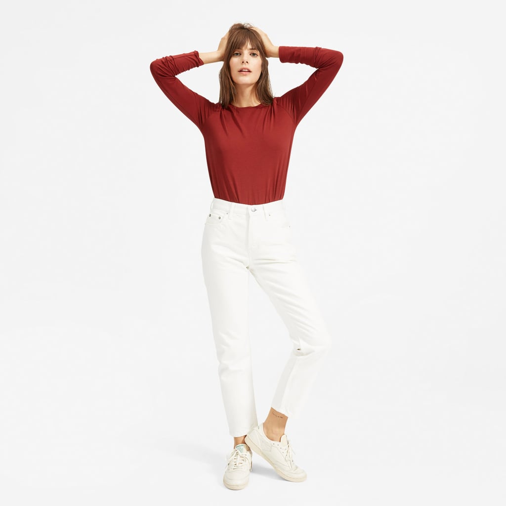 Everlane The '90s Cheeky Straight Jean | How to Wear White Jeans | POPSUGAR Fashion Photo 53