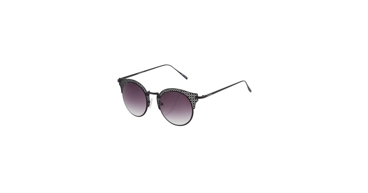 metal cut out cat eye sunglasses