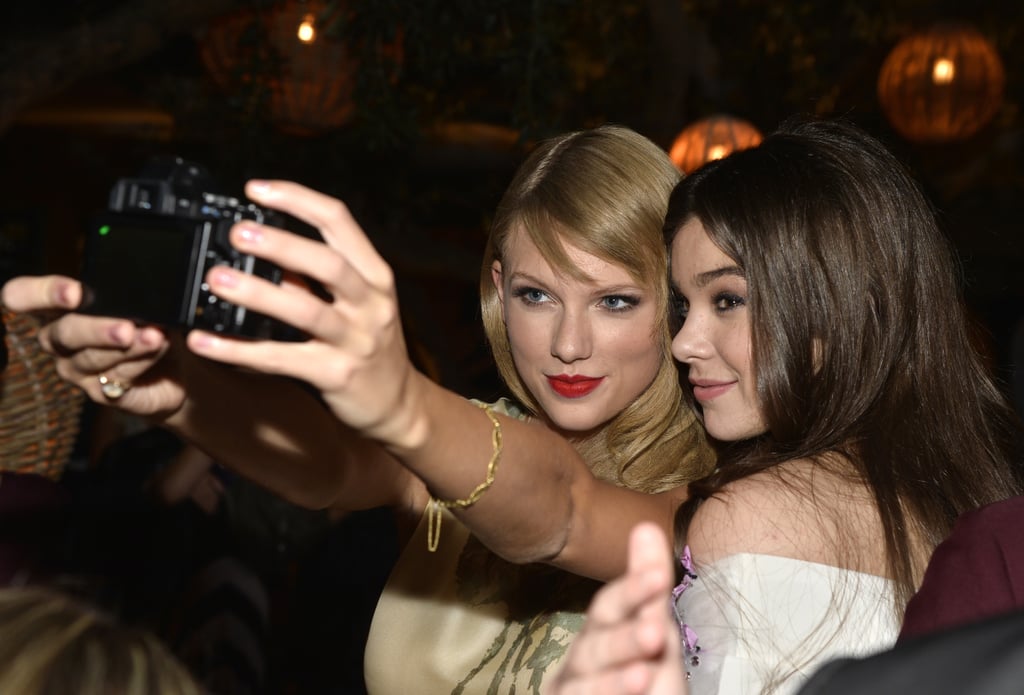 Taylor Swift and Hailee Steinfeld took a selfie at the September 2013 premiere of Romeo and Juliet.