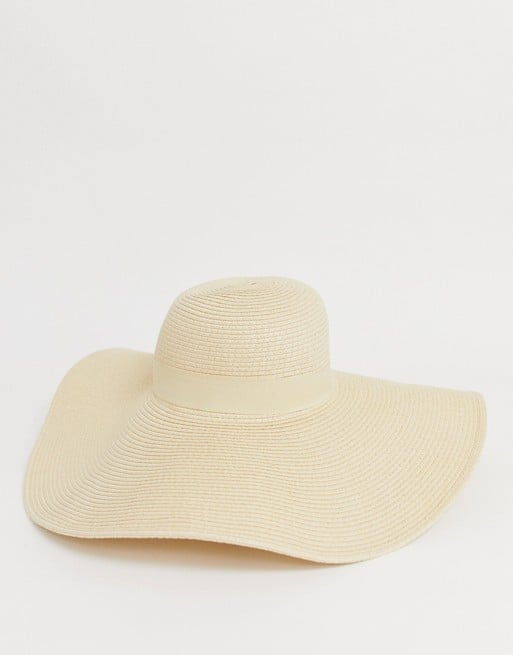 South Beach Exclusive Natural Straw Floppy Hat