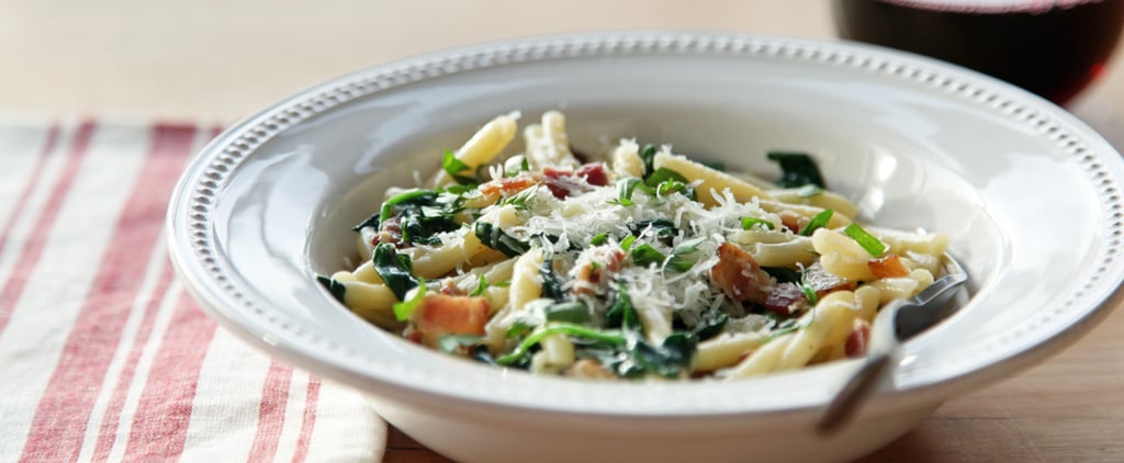 Eggy Pasta With Spinach and Bacon