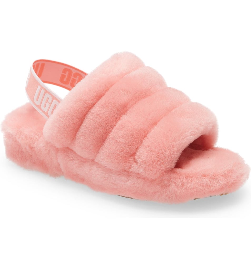 UGG Fluff Yeah Genuine Shearling Slingback Sandals