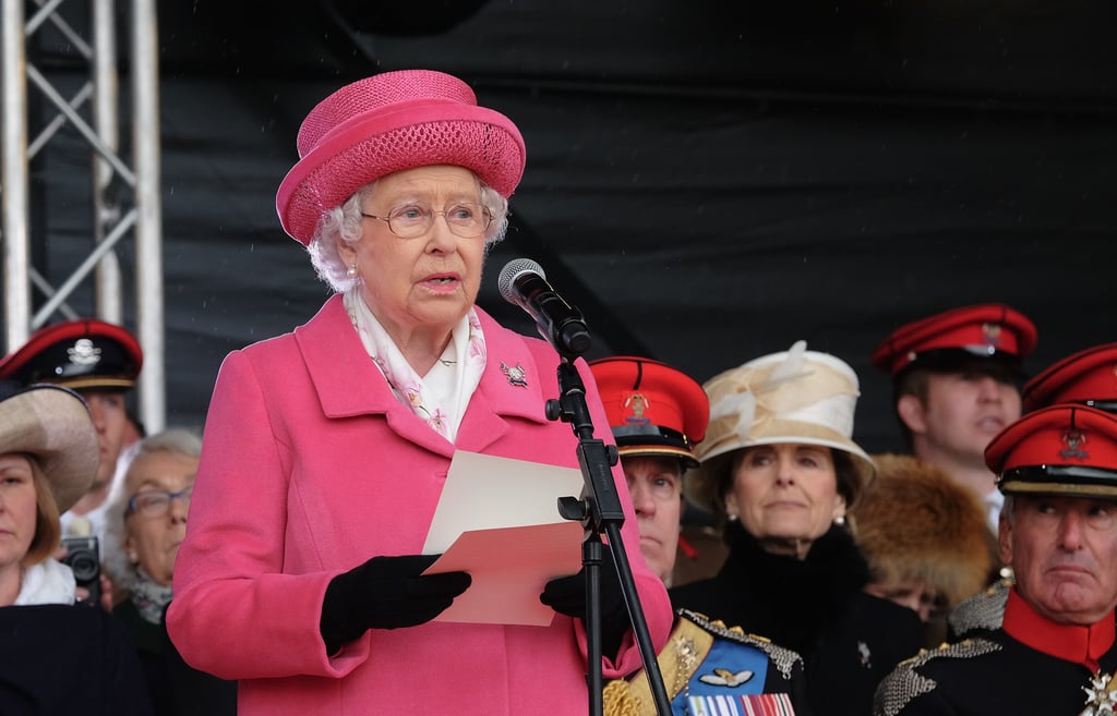 Queen Elizabeth II in Pink After Second Royal Baby's Birth