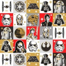 Star Wars Squares Jumbo Christmas Wrapping Paper Roll
