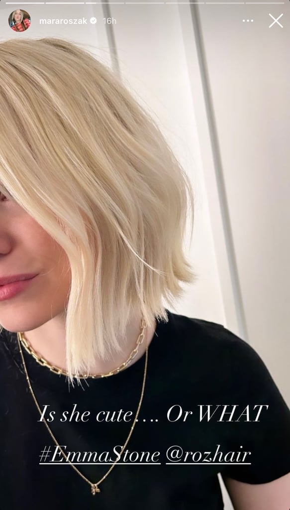 Emma Stone's Platinum Blonde Hair and Bob Haircut