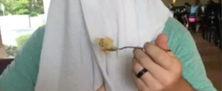 Dad Puts Blanket Over Head to Support Public Breastfeeding