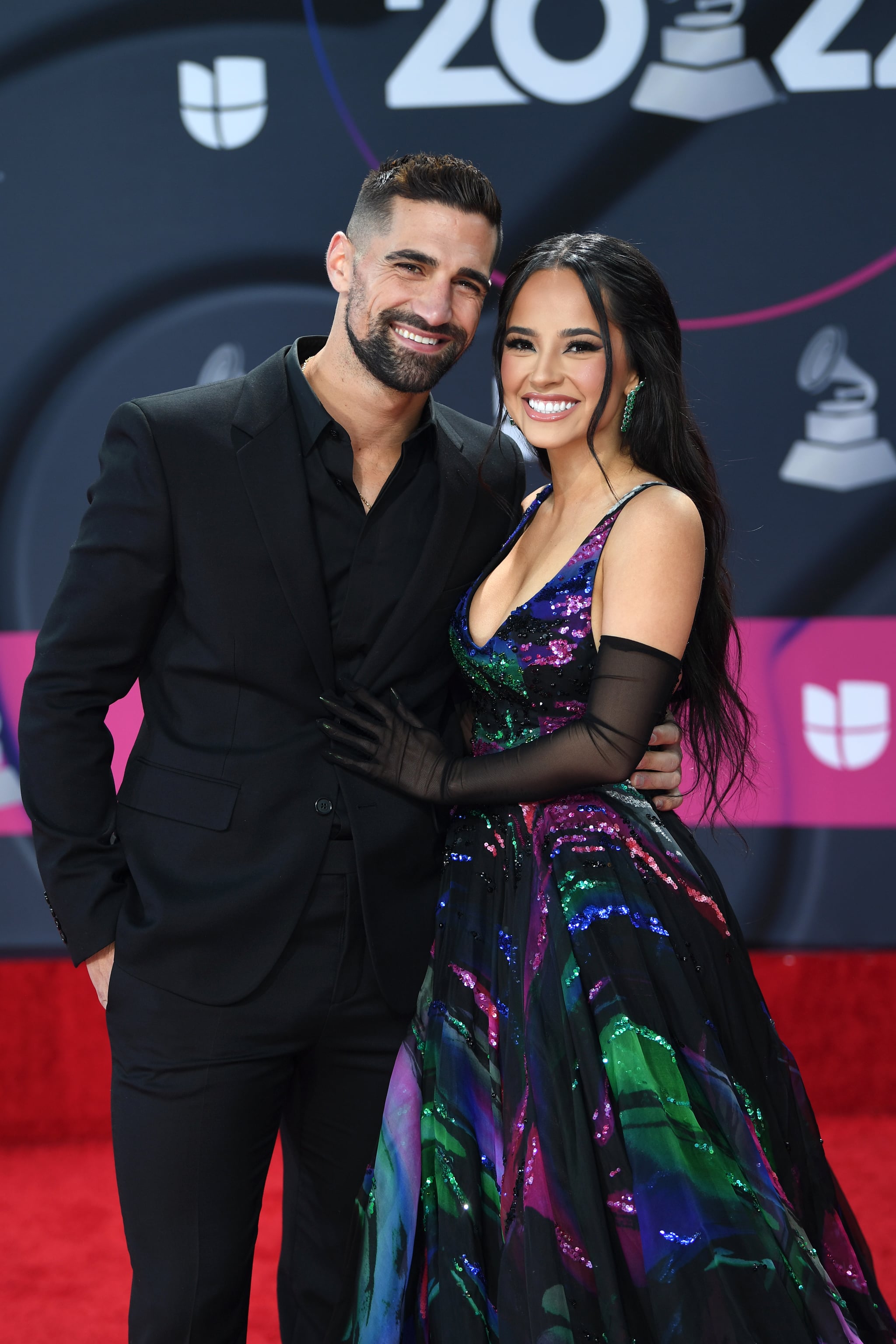 LAS VEGAS, NEVADA - NOVEMBER 17: (L-R) Sebastian Lletget and Becky G attend The 23rd Annual Latin Grammy Awards at Michelob ULTRA Arena on November 17, 2022 in Las Vegas, Nevada. (Photo by Denise Truscello/Getty Images for The Latin Recording Academy)