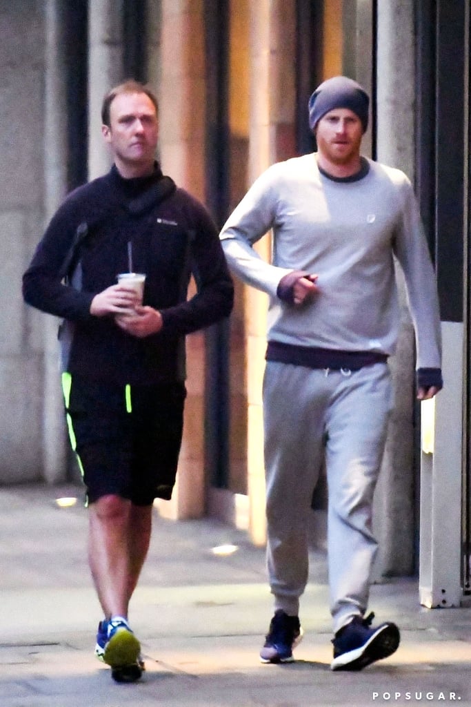 Prince Harry Leaving the Gym in London After Engagement News