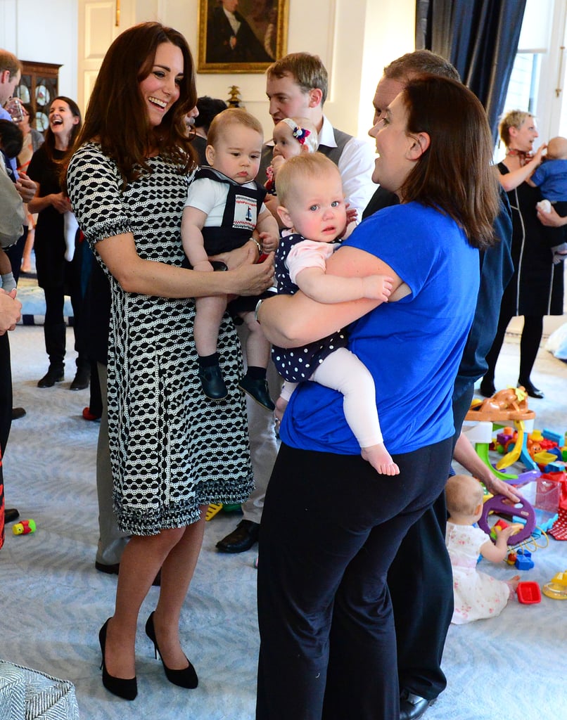 She Played With Baby George Wearing Tory Burch