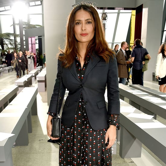 Salma Hayek at London Fashion Week 2015