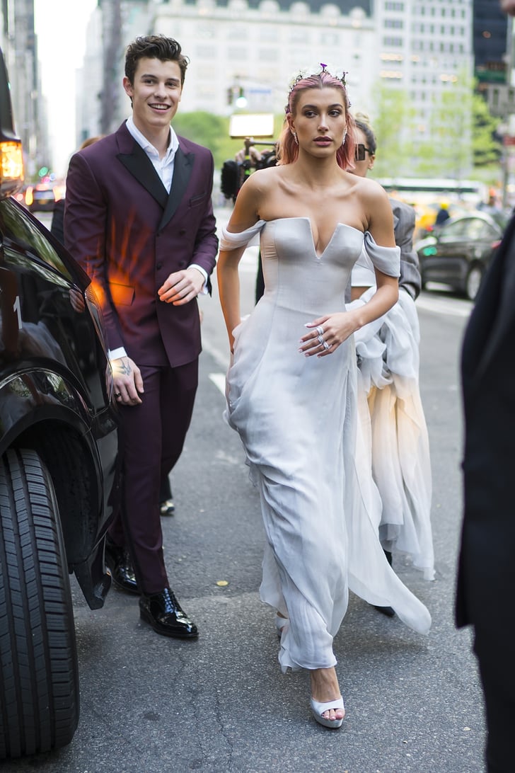Hailey Baldwin and Shawn Mendes at the 2018 Met Gala POPSUGAR