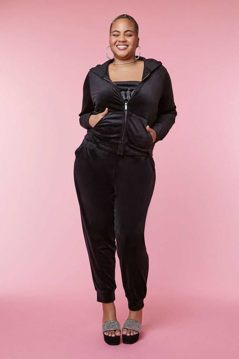 Women Velour Tracksuit Plus Size | LEEHANTON Purple / M