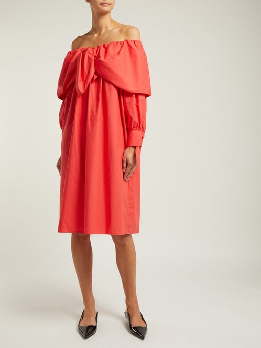 Merlette Isola Off-The-Shoulder Cotton Dress