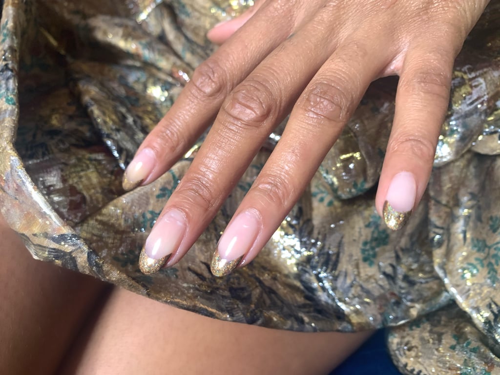 Jourdan Dunn’s Holographic Gold French Manicure at the BFAs