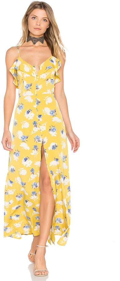 Pair your favorite choker necklace with this J.o.a. Flower Print Button Down Maxi ($105).