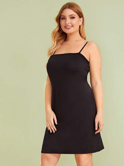Shein Plus Solid Cami Dress