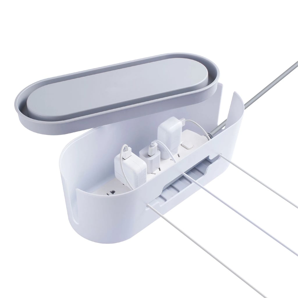 A Cable Organizer: Insten Cable Management Box With Phone Tablet Stand Holder