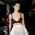 Kaia Gerber Wore a Black Pearl-Embellished Bra to the 2019 British Fashion Awards