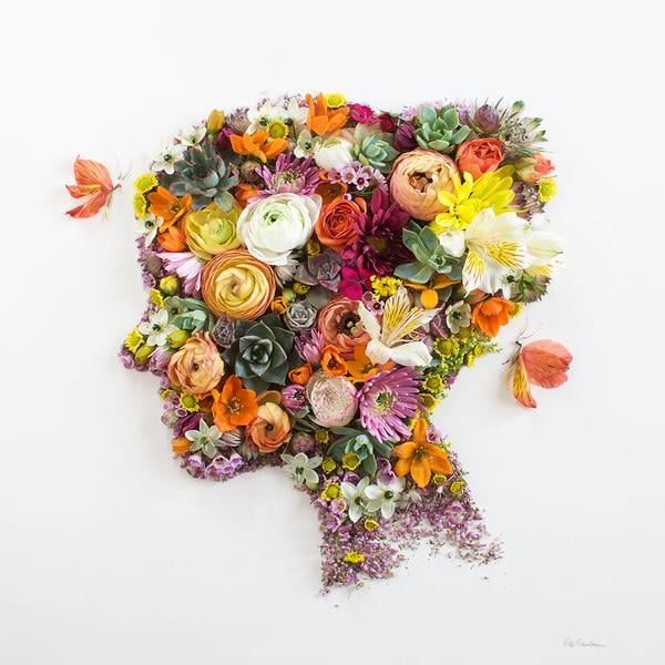"The Way You Are" Flower Face Print
