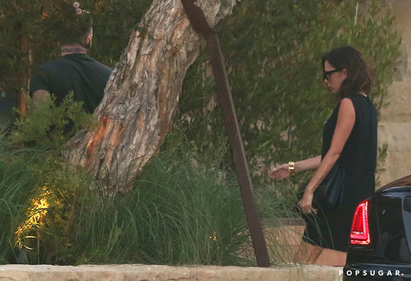 Victoria Beckham Black Dress in Malibu July 2016