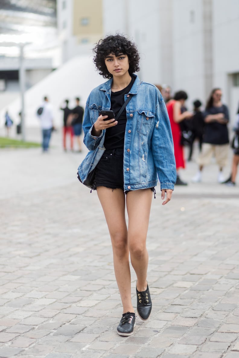 Top Off an All-Black Ensemble With a Laid-Back Denim Jacket