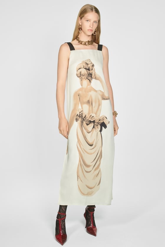 Zara Campaign Collection Statue Print Dress