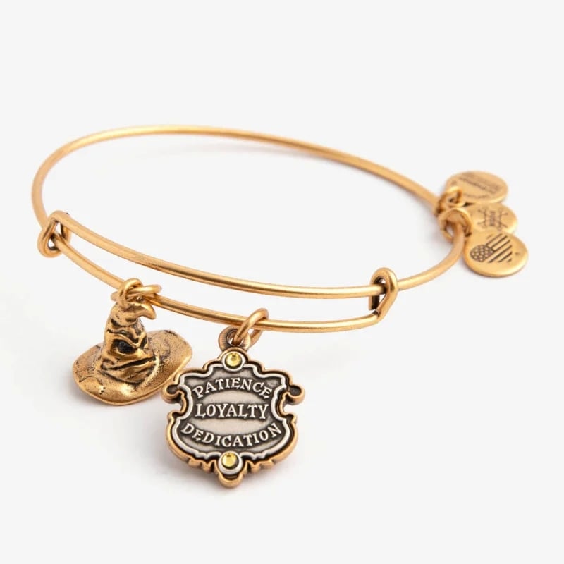 Harry Potter Hufflepuff and Sorting Hat Duo Charm Bangle