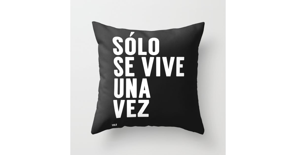 YOLO in Spanish Throw Pillow Cover With Pillow Insert (27