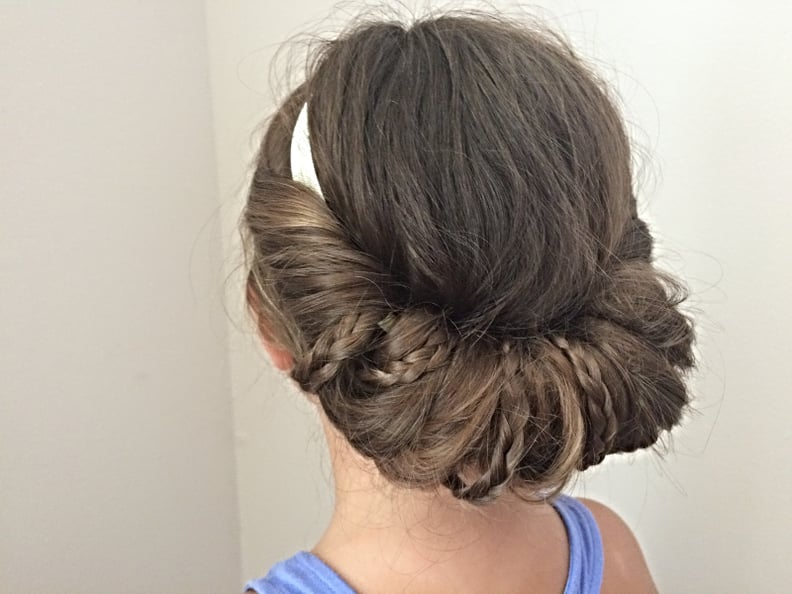 Hair-Tucked Updo With Braids