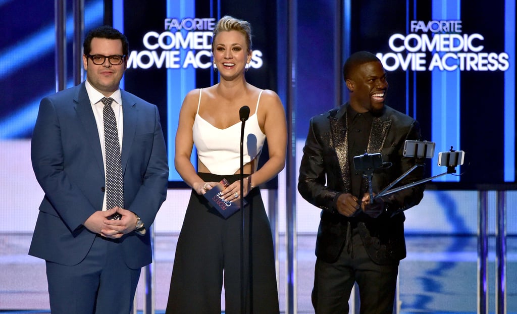 Josh Gad, Kaley Cuoco-Sweeting, and Kevin Hart