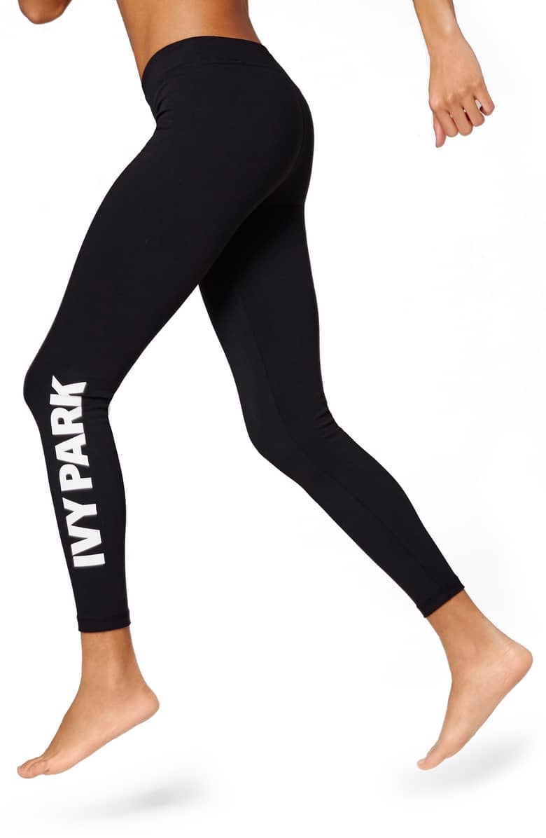 Ivy Park Logo Mid Rise Ankle Leggings