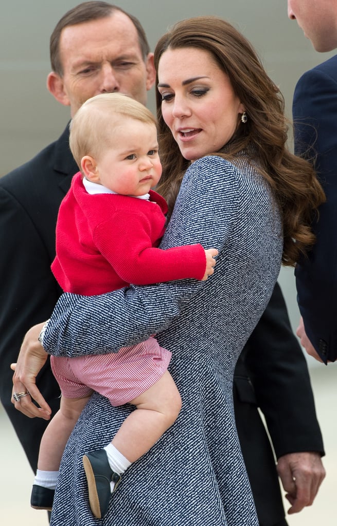 Prince George in Australia in 2014 Wearing Striped Shorts