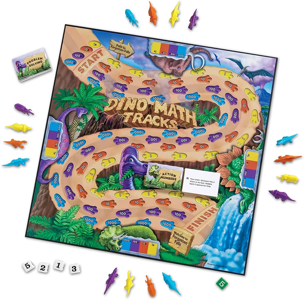 Learning Resources Dino Math Tracks Game Homeschooling Supplies For