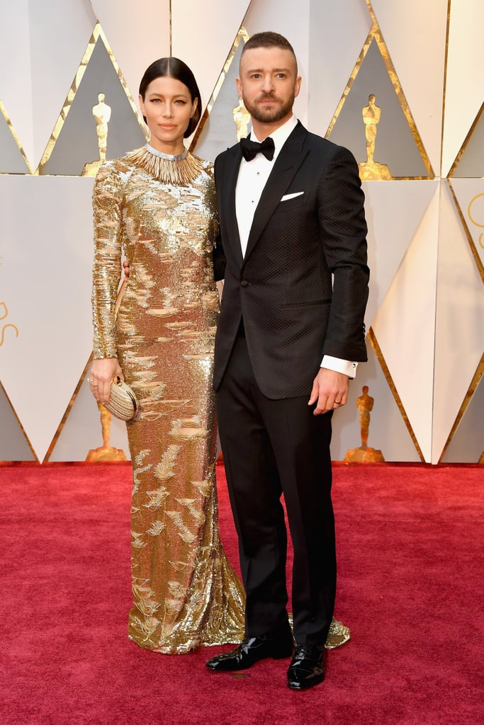 Justin Timberlake and Jessica Biel at the 2017 Oscars