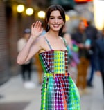Anne Hathaway’s Rainbow Polka Dot Look Teases a New Style Direction