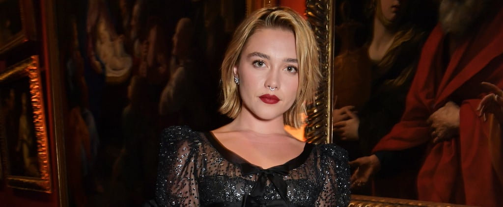 Florence Pugh's Black Rodarte Sheer Dress