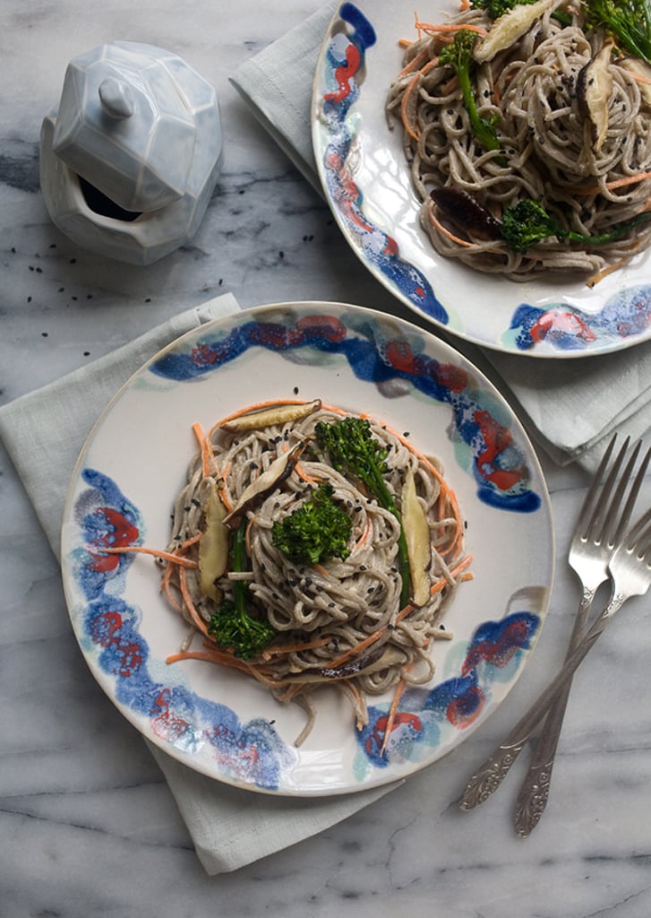 Spicy Tahini Soba Noodle Salad