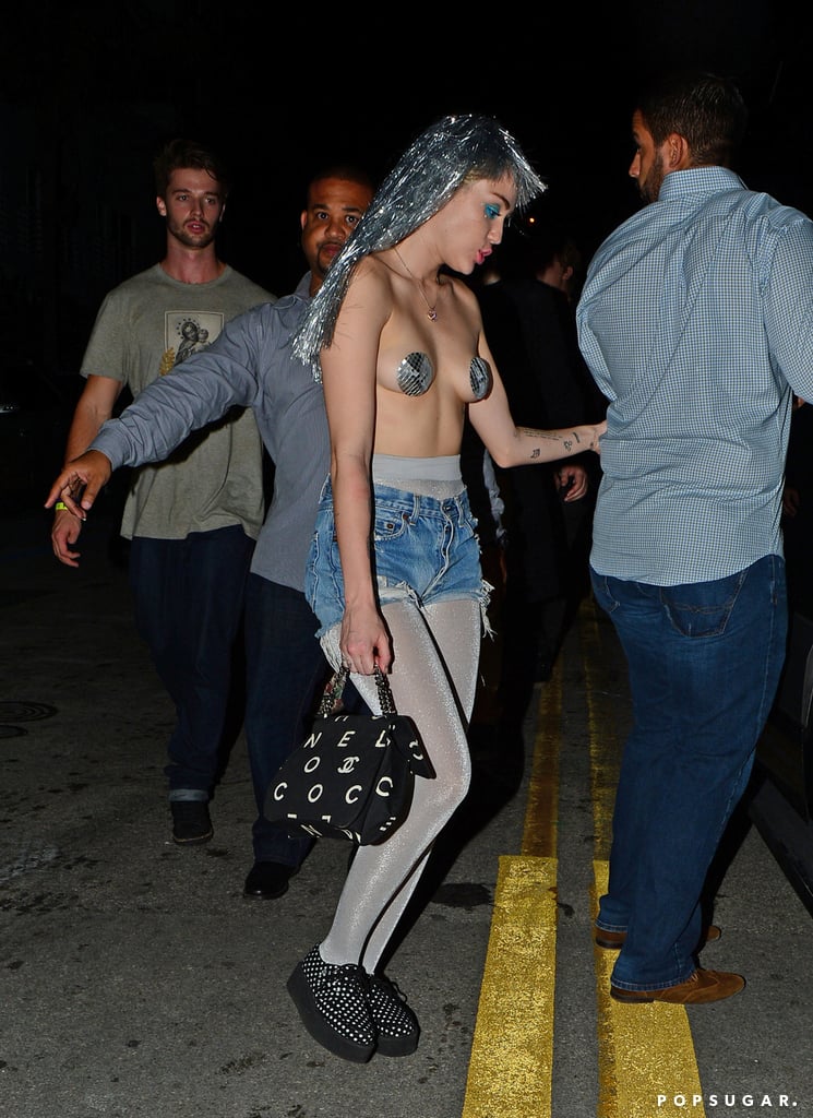 Miley Cyrus Wearing Pasties With Patrick Schwarzenegger