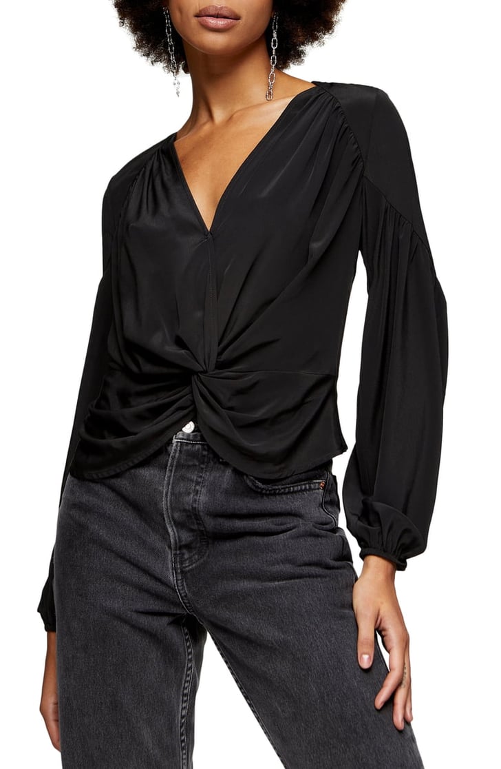 Topshop Twist Front Long-Sleeve Top | Nordstrom Anniversary Sale 2020 ...