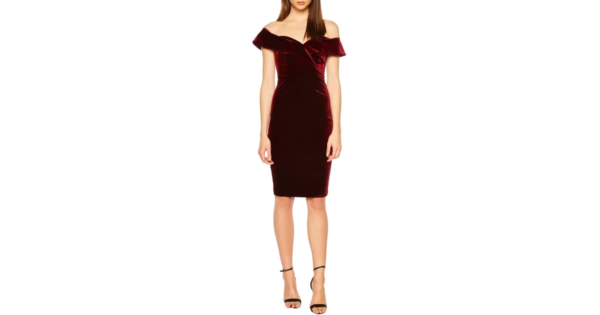 bardot bella velvet dress