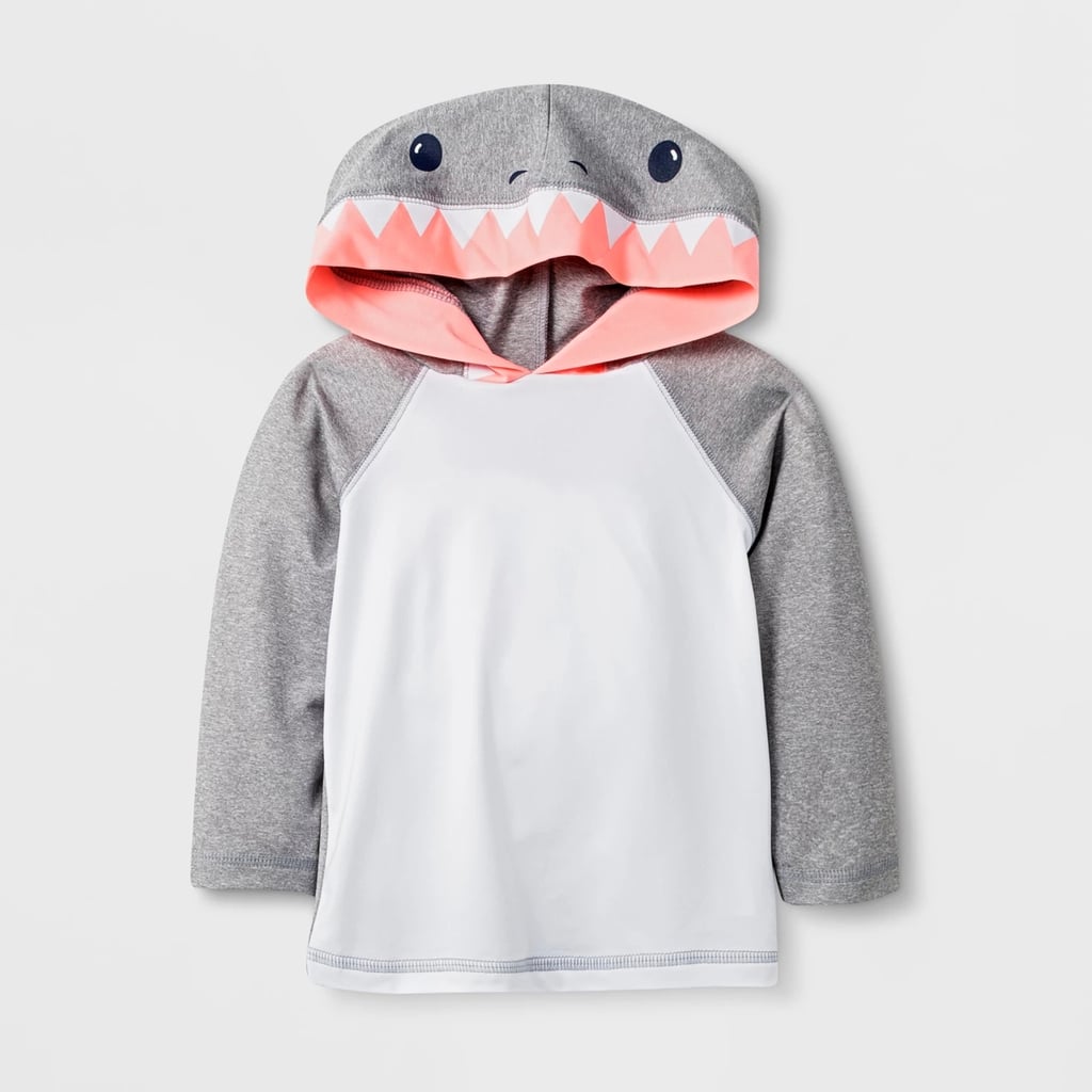 Baby Boys' Long Sleeve Shark Hooded Rash Guard -