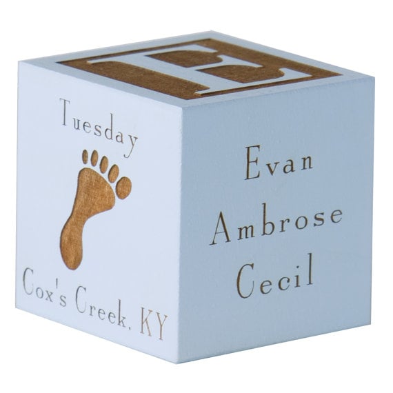 engraved wooden block