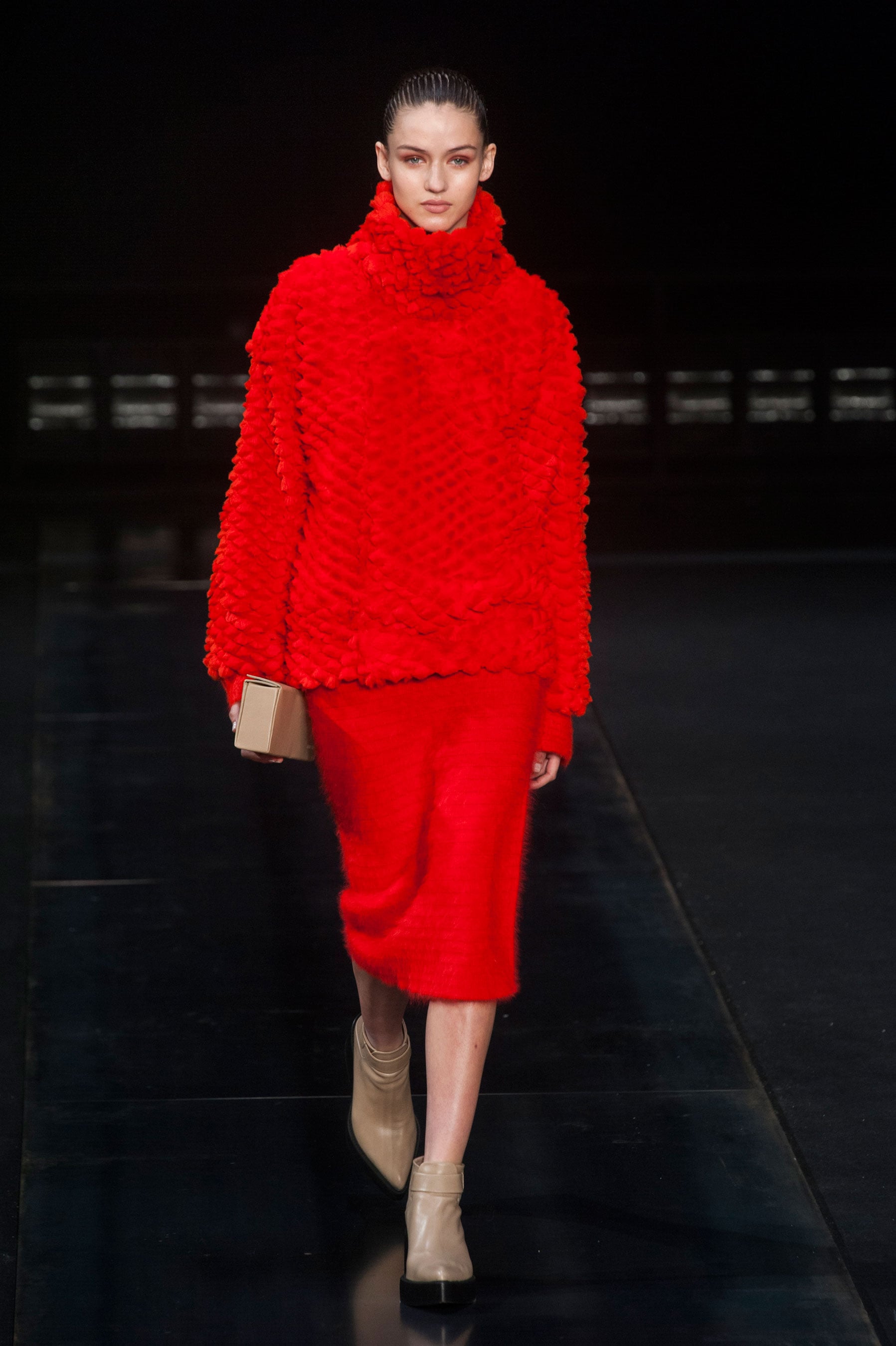 Helmut lang red discount sweater